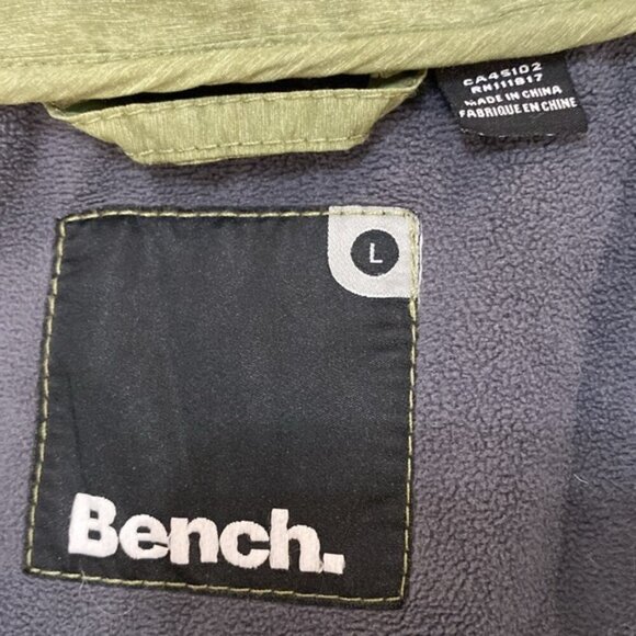 Bench Green Softshell Hooded Long Coat Size large - Picture 13 of 16